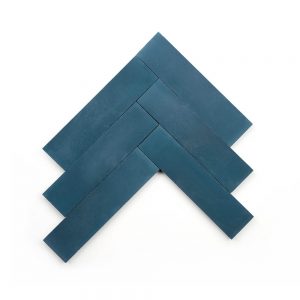 2x8 inch subway 'Midnight' encaustic cement tile , 5/8 inch thick, 5.28 square feet per box (48 tiles in each box)