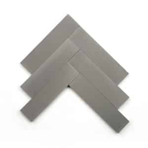 2x8 subway 'Pewter' encaustic cement tile , 5/8 inch thick, 5.28 square feet per box (48 tiles in each box)