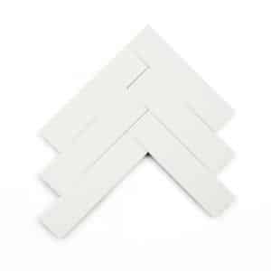 2x8 subway 'White' encaustic cement tile , 5/8 inch thick, 5.28 square feet per box (48 tiles in each box)