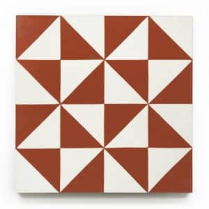 8x8 square 'Cerritos' encaustic cement tile , 5/8 inch thick, 5.28 square feet per box (12 tiles in each box)