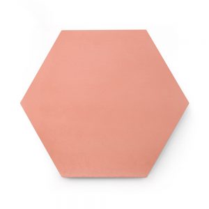 8x9 'Delta Moon' solid color hexagonal encaustic cement tile , 5/8 inch thick, 4.4 square feet per box (12 tiles in each box)