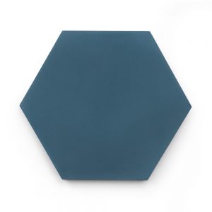 8x9 'Midnight' solid color hexagonal encaustic cement tile , 5/8 inch thick, 4.4 square feet per box (12 tiles in each box)