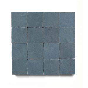 2x2 'Graphite Grey' glazed terra-cotta zellige, 3/8 inch thick, 10.76 square feet per box (400 tiles)