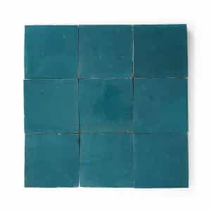 4x4 'Aegean' glazed terra-cotta zellige, 3/8 inch thick, 10.76 square feet per box (100 tiles)