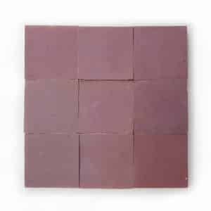 4x4 'Plum' glazed terra-cotta zellige, 3/8 inch thick, 10.76 square feet per box (100 tiles)