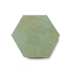 3.5 inch 'Tidepool' glazed terra-cotta zellige, 3/8 inch thick, 7.69 square feet per box (100 tiles)