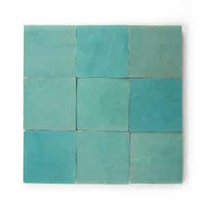 4x4 'Tulum' glazed terra-cotta zellige, 3/8 inch thick, 10.76 square feet per box (100 tiles)