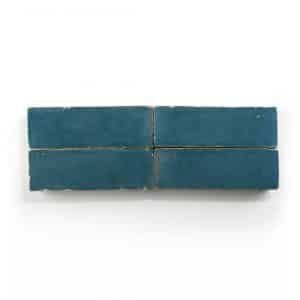 2x6 'Aegean' glazed terra-cotta zellige, 3/4 inch thick, 7.23 square feet per box (90 tiles)