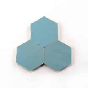 3.5 inch 'Arcadia Blue' glazed terra-cotta zellige, 3/8 inch thick, 7.69 square feet per box (100 tiles)