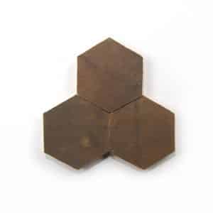 3.5 inch 'Brownstone' glazed terra-cotta zellige, 3/8 inch thick, 7.69 square feet per box (100 tiles)