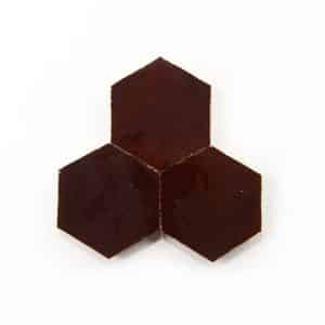 3.5 inch 'Burnt Sugar' glazed terra-cotta zellige, 3/8 inch thick, 7.69 square feet per box (100 tiles)