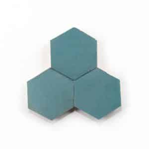 3.5 inch 'Glacier Blue' glazed terra-cotta zellige, 3/8 inch thick, 7.69 square feet per box (100 tiles)