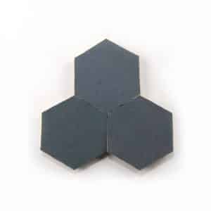 3.5 inch 'Graphite Grey' glazed terra-cotta zellige, 3/8 inch thick, 7.69 square feet per box (100 tiles)