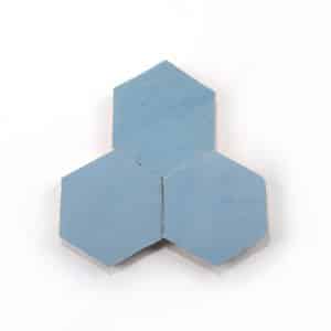 3.5 inch 'Superior Blue' glazed terra-cotta zellige, 3/8 inch thick, 7.69 square feet per box (100 tiles)