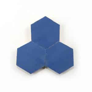 3.5 inch 'Portuguese Blue' glazed terra-cotta zellige, 3/8 inch thick, 7.69 square feet per box (100 tiles)