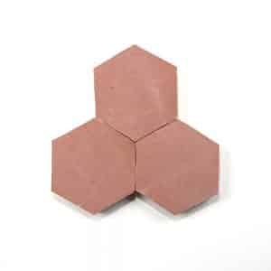 3.5 inch 'Pietro Pink' glazed terra-cotta zellige, 3/8 inch thick, 7.69 square feet per box (100 tiles)