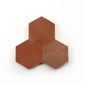 3.5 inch 'Terra Rosa' glazed terra-cotta zellige, 3/8 inch thick, 7.69 square feet per box (100 tiles)