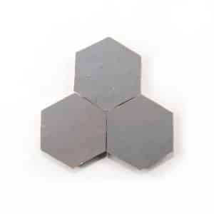 3.5 inch 'Zinc' glazed terra-cotta zellige, 3/8 inch thick, 7.69 square feet per box (100 tiles)