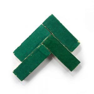 2x6 'Jade' glazed terra-cotta zellige, 3/4 inch thick, 7.23 square feet per box (90 tiles)