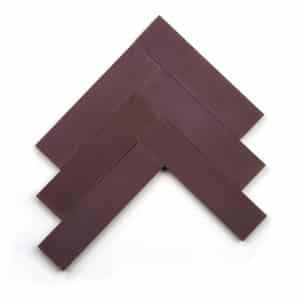 2x8 subway 'Aubergine' encaustic cement tile , 5/8 inch thick, 5.28 square feet per box (48 tiles in each box)