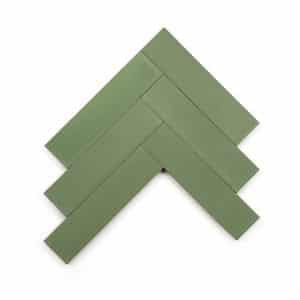 2x8 subway 'Leaf' encaustic cement tile , 5/8 inch thick, 5.28 square feet per box (48 tiles in each box)