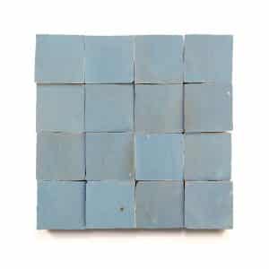 2x2 'Skylight' glazed terra-cotta zellige, 3/8 inch thick, 10.76 square feet per box (400 tiles)