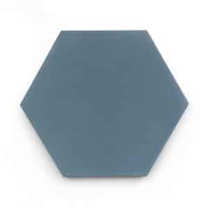 8x9 'Hyannis' solid color hexagonal encaustic cement tile , 5/8 inch thick, 4.4 square feet per box (12 tiles in each box)