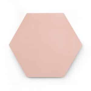 8x9 'Jaipur Pink' solid color hexagonal encaustic cement tile , 5/8 inch thick, 4.4 square feet per box (12 tiles in each box)