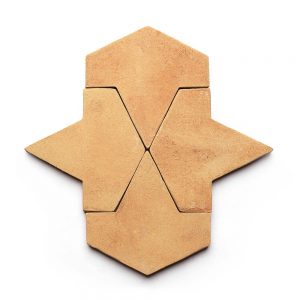 6x6 Alcazar Cotto terracotta tile, 5/8 inch thick, 5.66 square feet per box (40 tiles in each box)