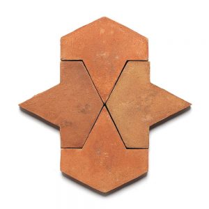 6x6 Alcazar Cotto terracotta tile, 5/8 inch thick, 5.66 square feet per box (40 tiles in each box)