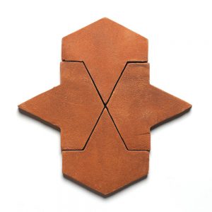 6x6 Alcazar Cotto terracotta tile, 5/8 inch thick, 5.66 square feet per box (40 tiles in each box)