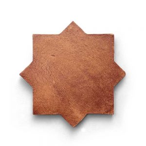 6x6 'Stars & Cross' Cotto terracotta tile, 5/8 inch thick, 3.39 square feet per box (14 tiles in each box)