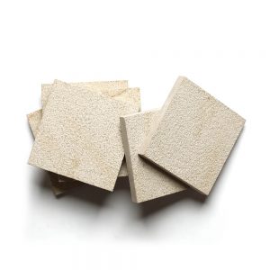 6x6 'Buff' Bush Hammer Limestone tile, 3/4 inch thick, 4.84 square feet per box (20 tiles in each box)