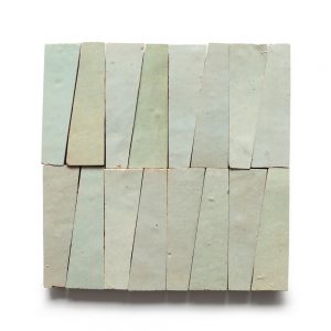 1x4 Trapezoid 'Absinthe' glazed terra-cotta zellige, 3/8 inch thick, 10.76 square feet per box (400 tiles)