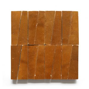 1x4 Trapezoid 'Amber' glazed terra-cotta zellige, 3/8 inch thick, 10.76 square feet per box (400 tiles)