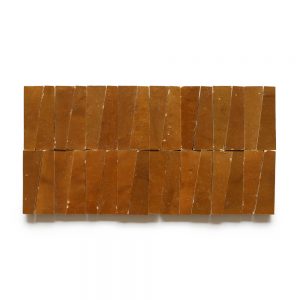 1x4 Trapezoid 'Amber' glazed terra-cotta zellige, 3/8 inch thick, 10.76 square feet per box (400 tiles)