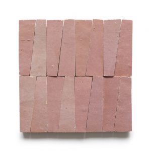 1x4 Trapezoid 'Desert Bloom' glazed terra-cotta zellige, 3/8 inch thick, 10.76 square feet per box (400 tiles)