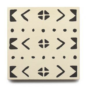 8x8 square 'Kasbah' encaustic cement tile , 5/8 inch thick, 5.28 square feet per box (12 tiles in each box)