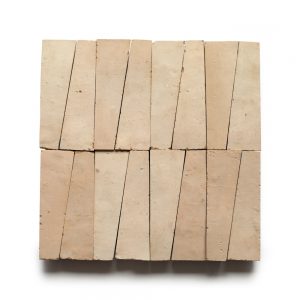 1x4 Trapezoid 'Unglazed Natural' glazed terra-cotta zellige, 3/8 inch thick, 10.76 square feet per box (400 tiles)