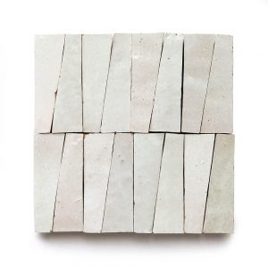 1x4 Trapezoid 'Casablanca' glazed terra-cotta zellige, 3/8 inch thick, 10.76 square feet per box (400 tiles)