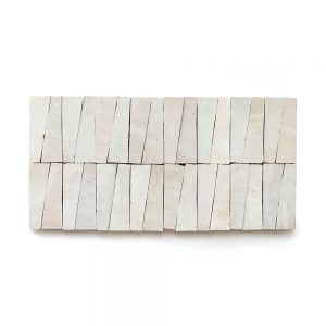 1x4 Trapezoid 'Casablanca' glazed terra-cotta zellige, 3/8 inch thick, 10.76 square feet per box (400 tiles)