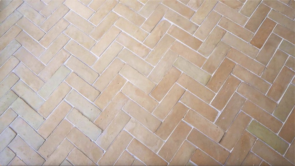 2x6 'Unglazed Natural' terra-cotta zellige, 3/4 inch thick, 7.23 square feet per box (90 tiles)